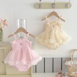 【66-90cm】キャミロンパース ベビー ガーリー チュール - 画像 (5)