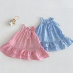 【73-120cm】ワンピース ベビー 女の子 小花柄 蝶結び 総柄 - 画像 (2)