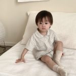 【73-110cm】セットアップ 男の子 韓国風 ストライプ or チェック - 画像 (6)