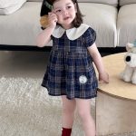 【73-100cm】ワンピース 女の子 ドールカラー ギンガム チェック柄 - 画像 (3)