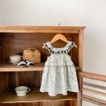 【73-120cm】ワンピース ベビー 女の子 フローラル 刺繍 ノースリーブ - 画像 (6)