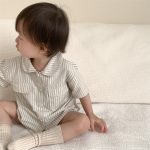 【73-110cm】セットアップ 男の子 韓国風 ストライプ or チェック - 画像 (3)