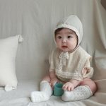 【66-90cm】ロンパース＆帽子 ベビー ビッグラペル - 画像 (2)