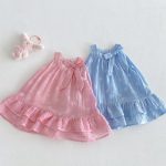 【73-120cm】ワンピース ベビー 女の子 小花柄 蝶結び 総柄 - 画像 (3)