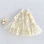 【73-120cm】ワンピース ベビー 女の子 チュール ジャカード