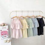 【73-120cm】セットアップ ベビー 女の子 キャミソール＆ワイドパンツ