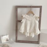 【73-100cm】セットアップ ベビー レース 透かし編み - 画像 (3)