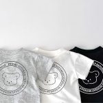 【73-110cm】半袖Tシャツ ベビー シンプル クマ柄 - 画像 (6)