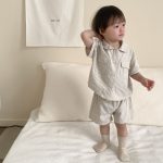 【73-110cm】セットアップ 男の子 韓国風 ストライプ or チェック - 画像 (5)