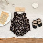 【66-100cm】セットアップ ベビー ノースリーブ 小花柄