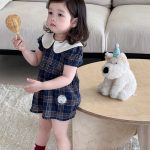 【73-100cm】ワンピース 女の子 ドールカラー ギンガム チェック柄 - 画像 (4)