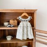 【73-120cm】ワンピース ベビー 女の子 フローラル 刺繍 ノースリーブ - 画像 (7)