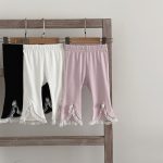【73-100cm】パンツ ベビー レース フリル スリット 九分丈 - 画像 (9)