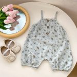 【66-100cm】キャミオールインワン ベビー 花柄 ナチュラル