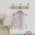 【73-100cm】ワンピース ベビー ノースリーブ チェック うさぎ - 画像 (11)