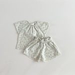 【80-130cm】セットアップ 女の子 花柄 カラードット - 画像 (4)