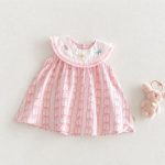 【73-120cm】ワンピース ベビー 女の子 おしゃれ ノースリーブ 蝶結び - 画像 (3)