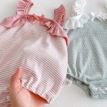 【66-90cm】キャミロンパース ベビー フリル ボーダー - 画像 (10)