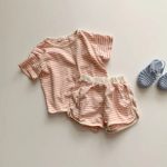 【66-90cm】セットアップ ベビー ボーダー カジュアル - 画像 (4)