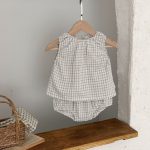 【73-100cm】セットアップ ベビー シンプル チェック - 画像 (5)