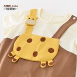 【66-90cm】オールインワン ベビー キュート キリン柄 - 画像 (9)