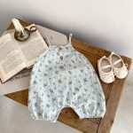 【66-100cm】キャミオールインワン ベビー 花柄 ナチュラル - 画像 (5)