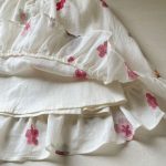 【73-100cm】ワンピース スウィート ラウンドネック フラワー - 画像 (13)