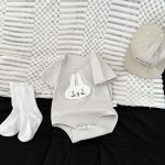 【66-90cm】ロンパース 可愛い ウサギ グレー ベビー服 - 画像 (6)