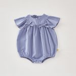 【66-100cm】ロンパース ベビー リボン付き クルーネック - 画像 (4)