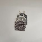 【73-100cm】キャミソール ベビー ボーダー ナチュラル - 画像 (3)