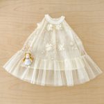 【73-120cm】ワンピース ベビー 女の子 チュール ジャカード - 画像 (4)