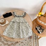 【73-120cm】ワンピース ベビー 女の子 フローラル 刺繍 ノースリーブ - 画像 (4)