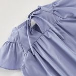 【66-100cm】ロンパース ベビー リボン付き クルーネック - 画像 (6)
