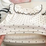 【66-120cm】トップス or フレアスカート ベビー 女の子 ドット レース襟 フリル袖 - 画像 (11)