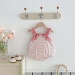 【66-90cm】キャミロンパース ベビー フリル ボーダー - 画像 (4)
