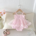 【66-90cm】キャミロンパース ベビー ガーリー チュール - 画像 (6)