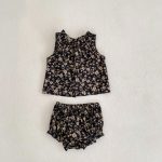 【66-100cm】セットアップ ベビー ノースリーブ 小花柄 - 画像 (7)