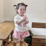 【73-120cm】セットアップ ベビー 女の子 カートゥーンプリント - 画像 (4)