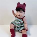 【66-90cm】ロンパース ベビー ボーダー サロペット 韓国風 - 画像 (4)