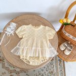 【66-90cm】ロンパース ベビー フラワー刺繡 ワンピース風 - 画像 (9)