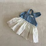 【73-100cm】ワンピース ベビー おしゃれ レイヤード - 画像 (4)