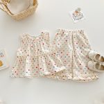 【73-120cm】セットアップ ベビー 女の子 ハート ノースリーブ - 画像 (5)