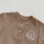 【66-90cm】ロンパース ベビー くま柄 リブラウンドネック - 画像 (10)