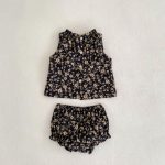 【66-100cm】セットアップ ベビー ノースリーブ 小花柄 - 画像 (8)