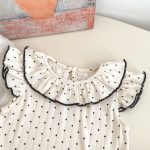 【66-120cm】トップス or フレアスカート ベビー 女の子 ドット レース襟 フリル袖 - 画像 (12)
