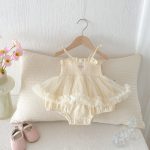 【66-90cm】キャミロンパース ベビー ガーリー チュール - 画像 (7)