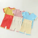 【73-100cm】セットアップ ベビー 肌に優しい カラフルリブ - 画像 (4)