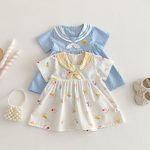 【73-120cm】ワンピース ベビー アヒル柄 セーラー - 画像 (8)
