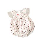 【66-90cm】ロンパース レッド ドット フリル - 画像 (10)