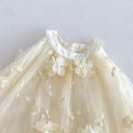 【73-120cm】ワンピース ベビー 女の子 チュール ジャカード - 画像 (7)